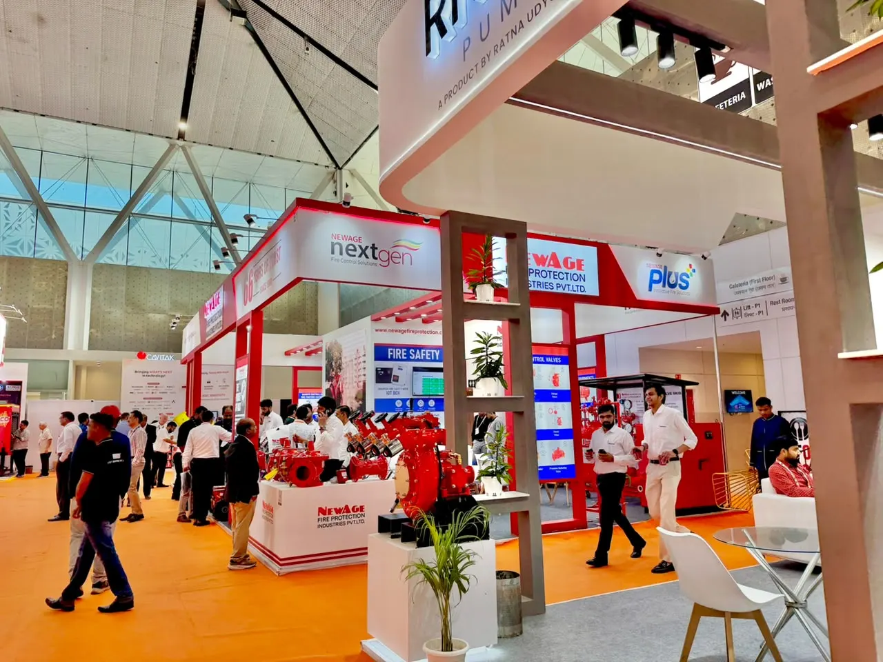 Fire pumps and valves stall at the Fire India 2026 expo — Zed-King Institute of Fire And Safety gallery