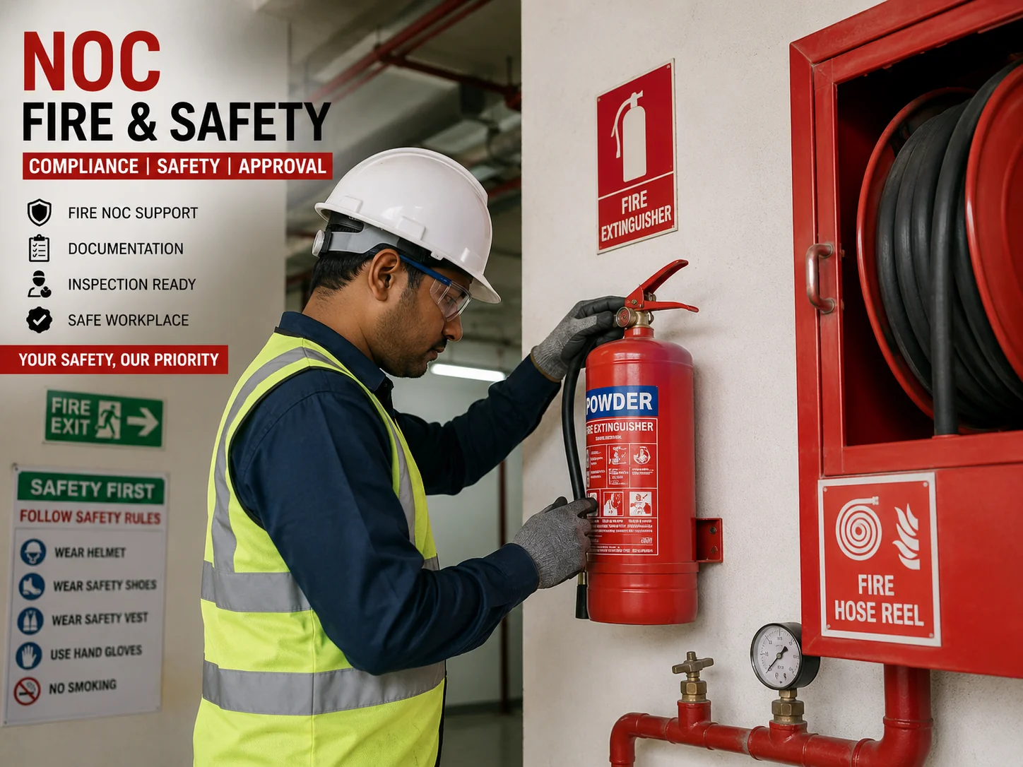 Fire NOC safety inspection and compliance support