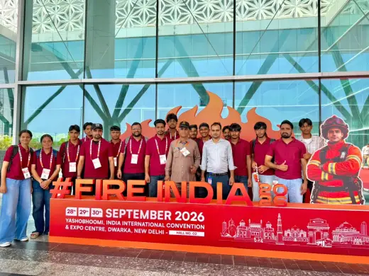 Zed-King Institute students at Fire India 2026, Yashobhoomi, New Delhi — Zed-King Institute of Fire And Safety gallery